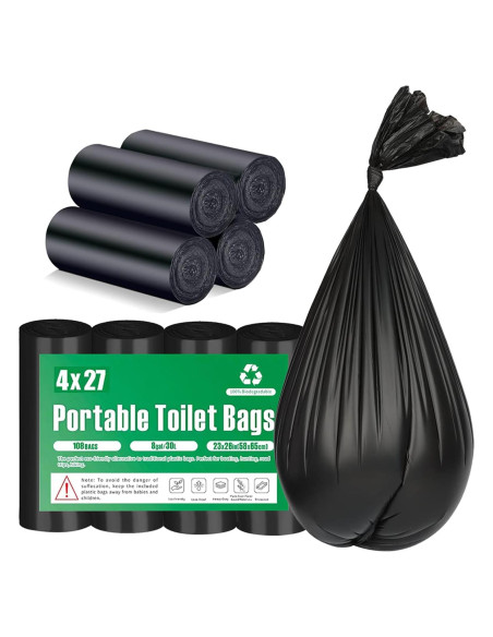 108 Bolsas Biodegradables para Inodoro Portátil TALTBREX