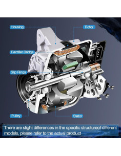 Alternador BULIAZY 80 Amp para Toyota Yaris 1.5L 2006-2009 2