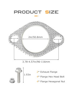 Junta de Escape SCUARI 5.08 cm Kit de Reparación 2 Piezas 2
