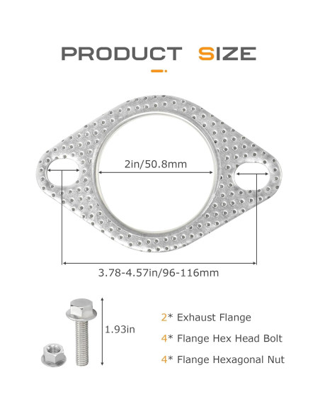 Junta de Escape SCUARI 5.08 cm Kit de Reparación 2 Piezas