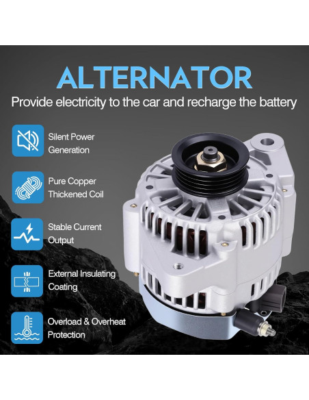 Alternador BULIAZY 80 Amp para Toyota Yaris 1.5L 2006-2009