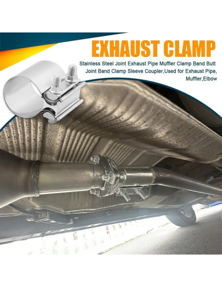 Abrazadera de escape RGOAANC 2.25" Acero Inoxidable 2Pack