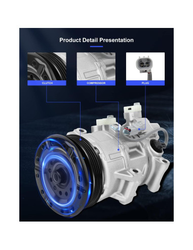 Compresor de A/C ECCPP 2006-2012 para Toyota Yaris 1.5L