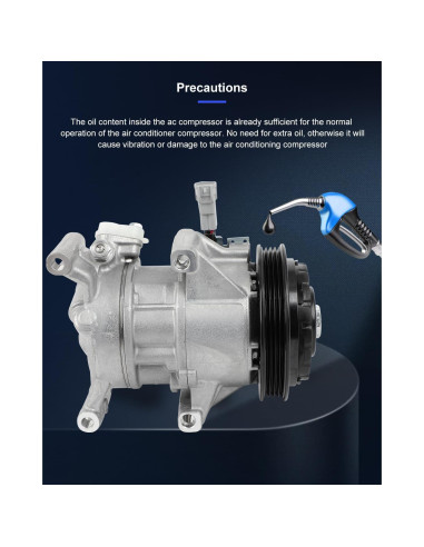 Compresor de A/C ECCPP con Embrague para Toyota Yaris 1.5L