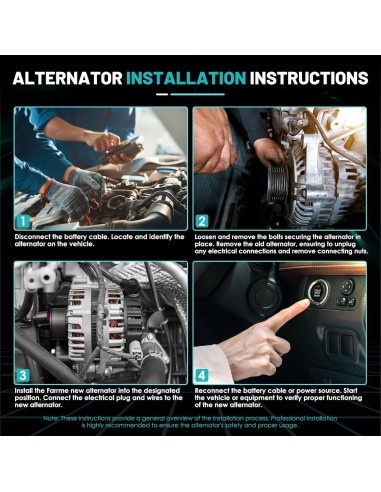 Alternador Farrme 11203 80A para Toyota Yaris 2006-2014