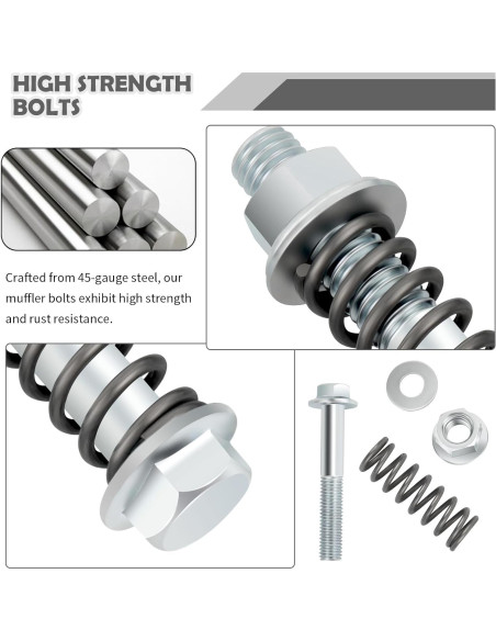 Kit de Tornillos de Escape YGDMD M10x1.5 con Resortes