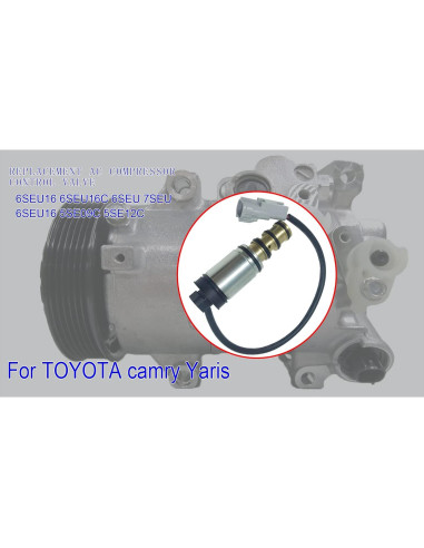Válvula Solenoide de Compresor A/C QSERON para Toyota Camry Yaris