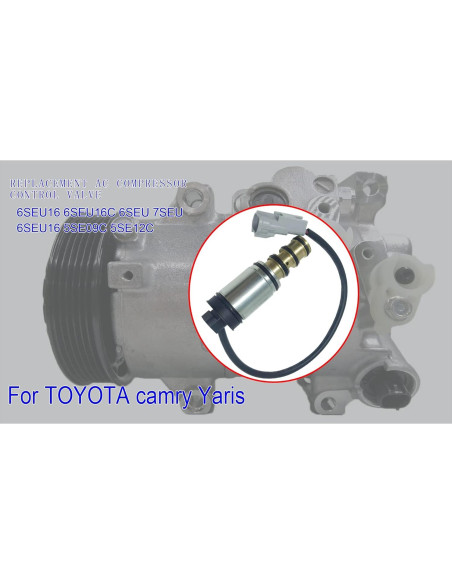 Válvula Solenoide de Compresor A/C QSERON para Toyota Camry Yaris