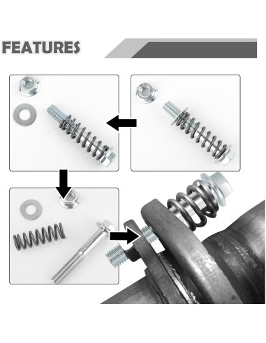 Kit de Tornillos de Escape YGDMD M10x1.5 con Resortes