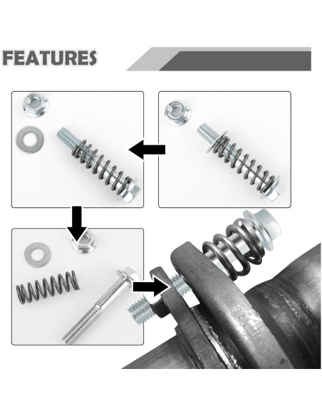 Kit de Tornillos de Escape YGDMD M10x1.5 con Resortes