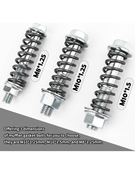 Kit de Tornillos de Escape YGDMD M10x1.5 con Resortes