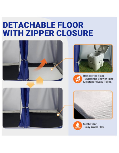 Tienda de Ducha KingCamp 2 Habitaciones Impermeable