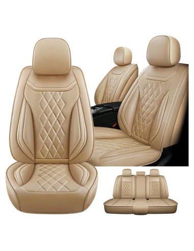 5 Fundas de Asiento AXYWZ para Toyota Yaris 2007-2020 Beige