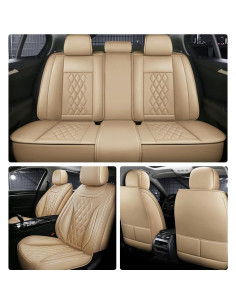 5 Fundas de Asiento AXYWZ para Toyota Yaris 2007-2020 Beige 2