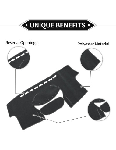 Cubierta de tablero VekAuto para Toyota Yaris 2004-2011 Gris