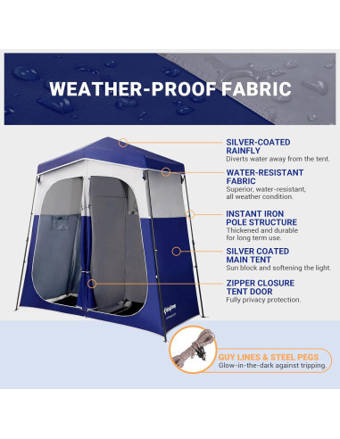 Tienda de Ducha KingCamp 2 Habitaciones Impermeable