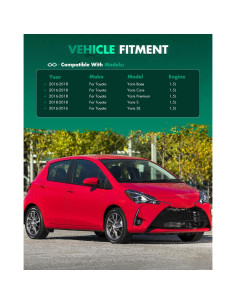 Spoiler de Techo SCITOO para Toyota Yaris 2012-2018 Negro Mate 2