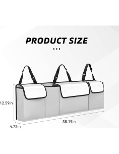Organizador de Maletero de Coche Tioollev Blanco Impermeable 2