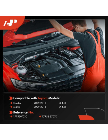 Conducto de entrada de aire A-Premium para Toyota Corolla 1.8L 2009-2013