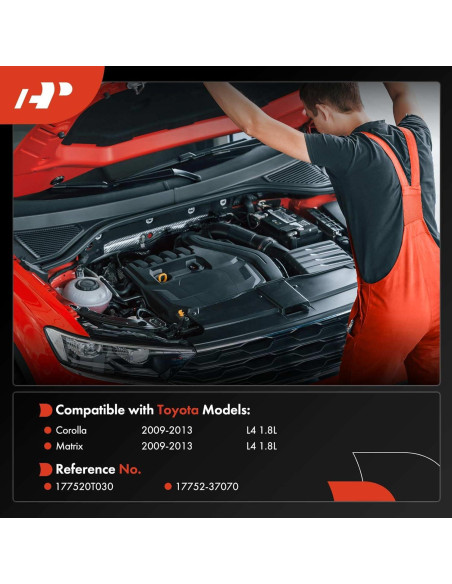 Conducto de entrada de aire A-Premium para Toyota Corolla 1.8L 2009-2013