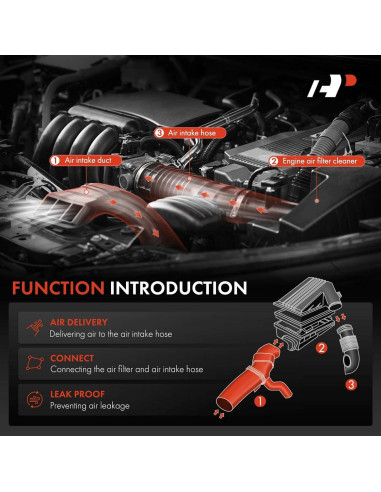 Conducto de entrada de aire A-Premium para Toyota Corolla 1.8L 2009-2013