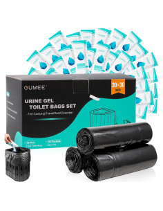 Bolsas para Inodoro Portátil OUMEE 60 Piezas 8 Galones