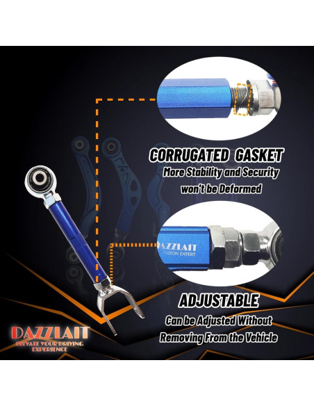 Brazos de Toe Traseros Ajustables DAZZLAIT JP-TO-9012 para Toyota