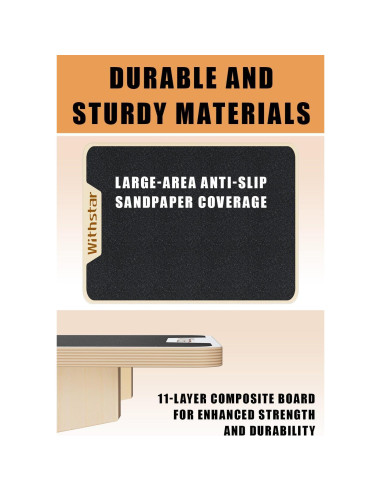 Tabla de Equilibrio Profesional WithStar Antideslizante 40.6x27.9 cm