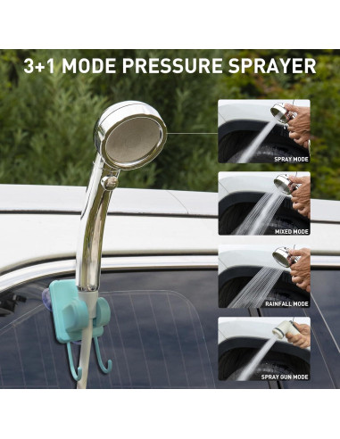 Ducha de Camping Thallike con Cubo Plegable 25L y LED