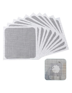 Kit de reparación de pantallas Vakerga 10 parches 10x10cm gris