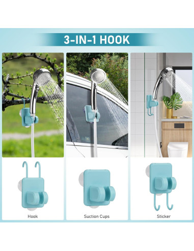 Ducha de Camping Thallike con Cubo Plegable 25L y LED