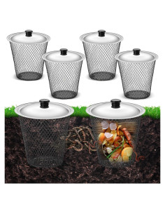 4 Compostores de Gusanos Inground MorningRo 23x23x15cm