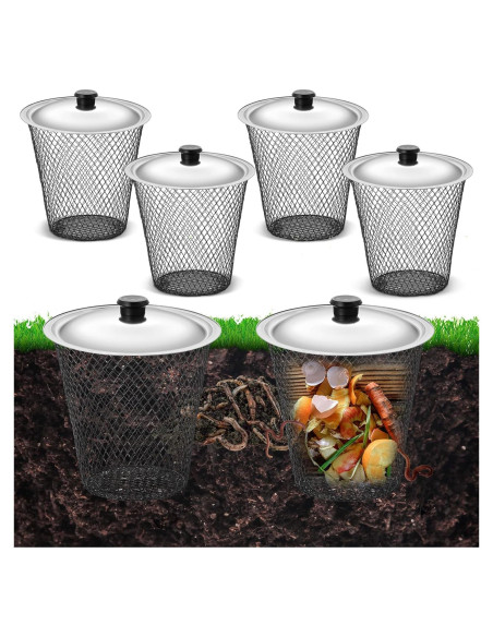 4 Compostores de Gusanos Inground MorningRo 23x23x15cm