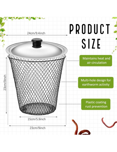 4 Compostores de Gusanos Inground MorningRo 23x23x15cm