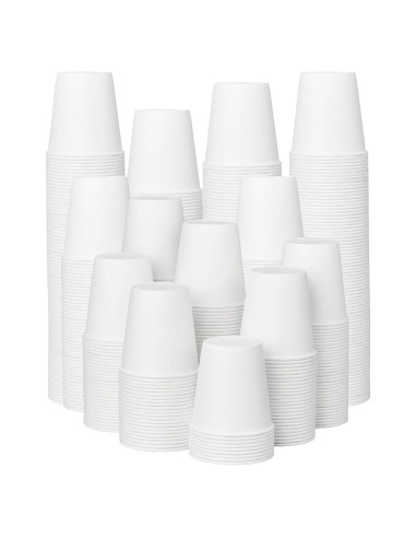 Paquete de 300 Vasos de Papel Desechables ECOEXTRA 3 oz