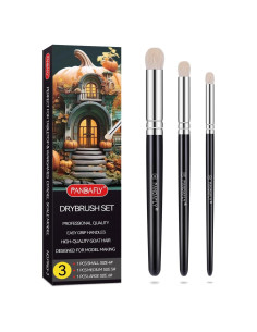 Juego de Pinceles Drybrush PANDAFLY - 3 Tamaños para Miniaturas