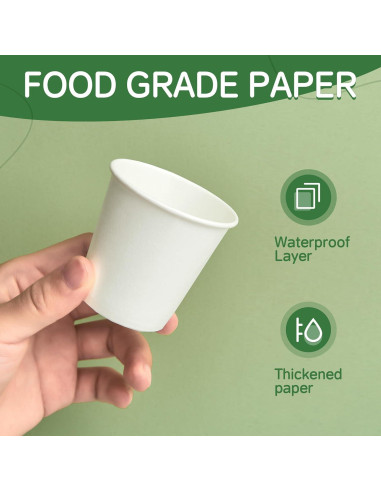 Paquete de 300 Vasos de Papel Desechables ECOEXTRA 3 oz