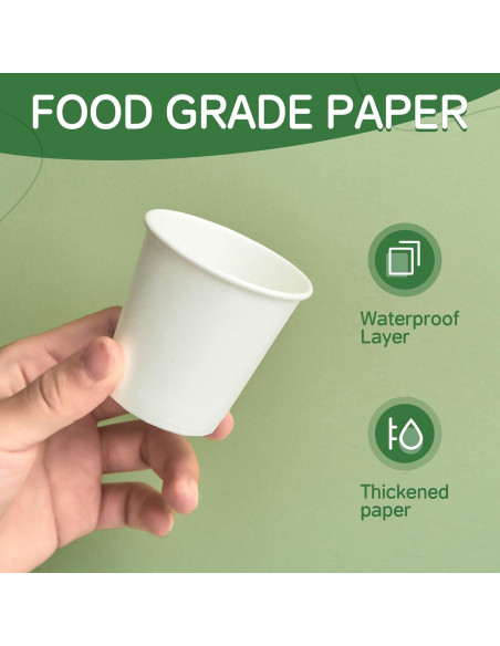 Paquete de 300 Vasos de Papel Desechables ECOEXTRA 3 oz