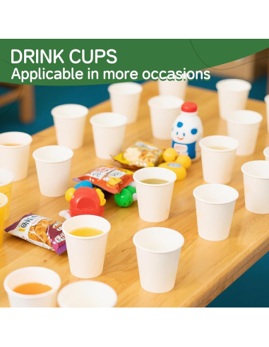 Paquete de 300 Vasos de Papel Desechables ECOEXTRA 3 oz