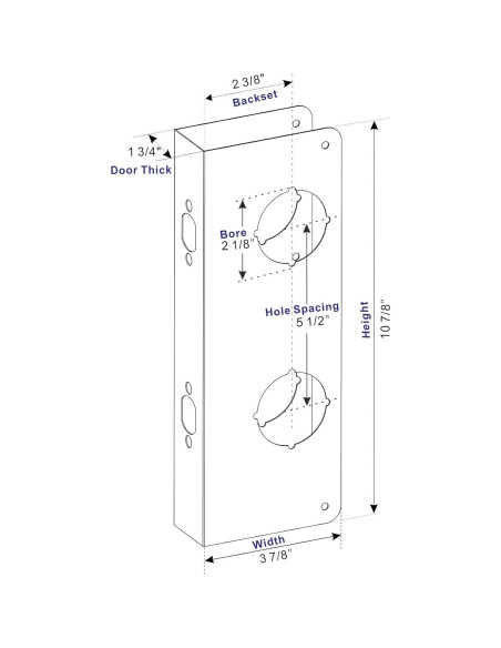 Refuerzo de Puerta Sumbin K9001 Latón Satinado 14x6 cm
