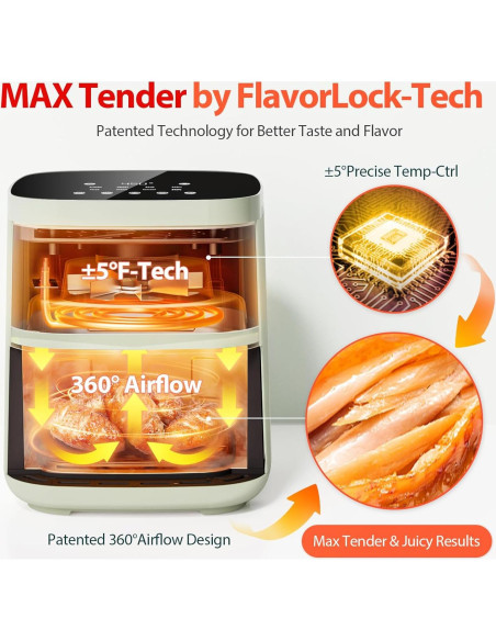 Freidora de Aire Beelicious Pro 4QT Digital 8-en-1 Verde Freidora de Aire Beelicious Pro 4QT Digital 8-en-1 Verde