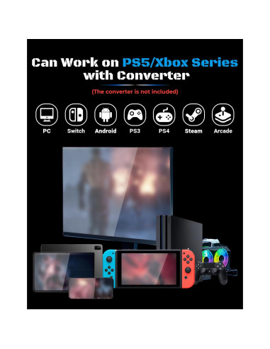 Controlador de Arcade Sehawei MINI-PLUS 16 Teclas Turbo PC/PS4/Switch