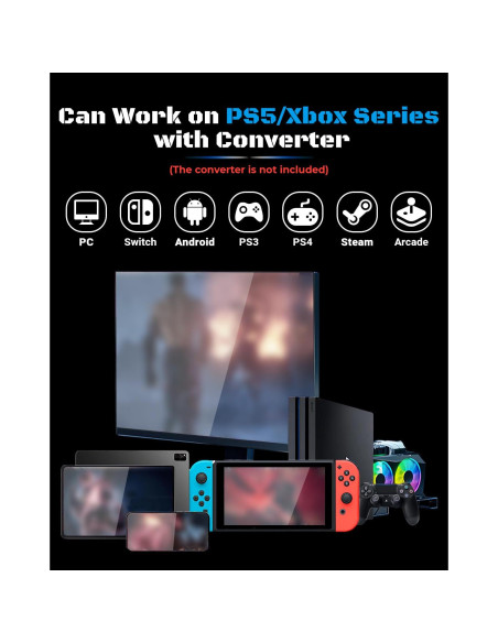 Controlador de Arcade Sehawei MINI-PLUS 16 Teclas Turbo PC/PS4/Switch