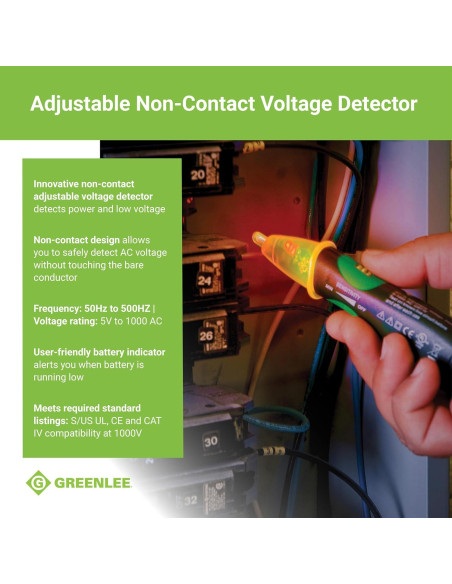 Detector de Voltaje No Contacto Greenlee GT-16, 5-1000V AC
