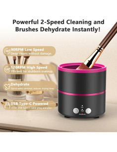 Limpiadora Eléctrica de Brochas Cucufor MC-101BKP 2 Velocidades 2