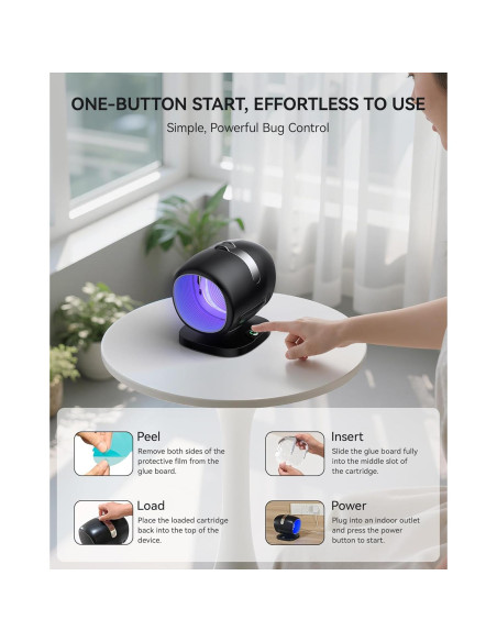 Trampa de Moscas ZEVQI POWER con Luz y Pegamento Adhesivo