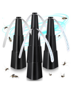 Ventilador Repelente de Moscas PIMAG - Paquete de 4, Negro