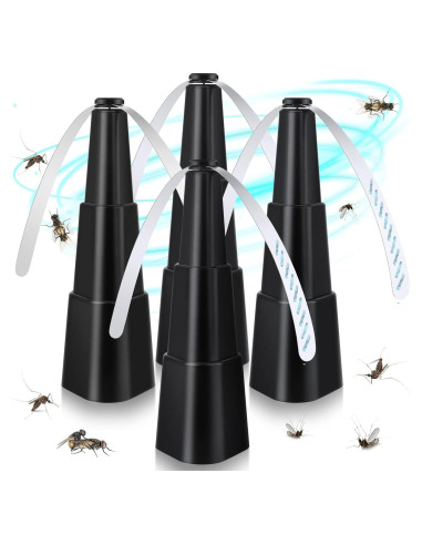 Ventilador Repelente de Moscas PIMAG - Paquete de 4, Negro