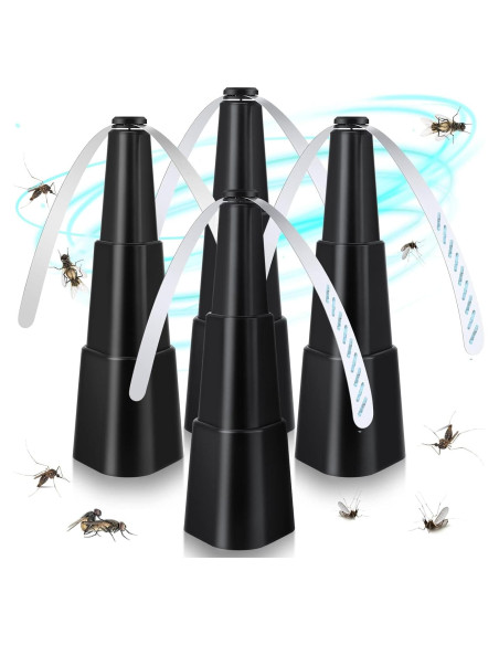 Ventilador Repelente de Moscas PIMAG - Paquete de 4, Negro