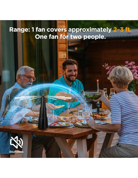 Ventilador Repelente de Moscas PIMAG - Paquete de 4, Negro